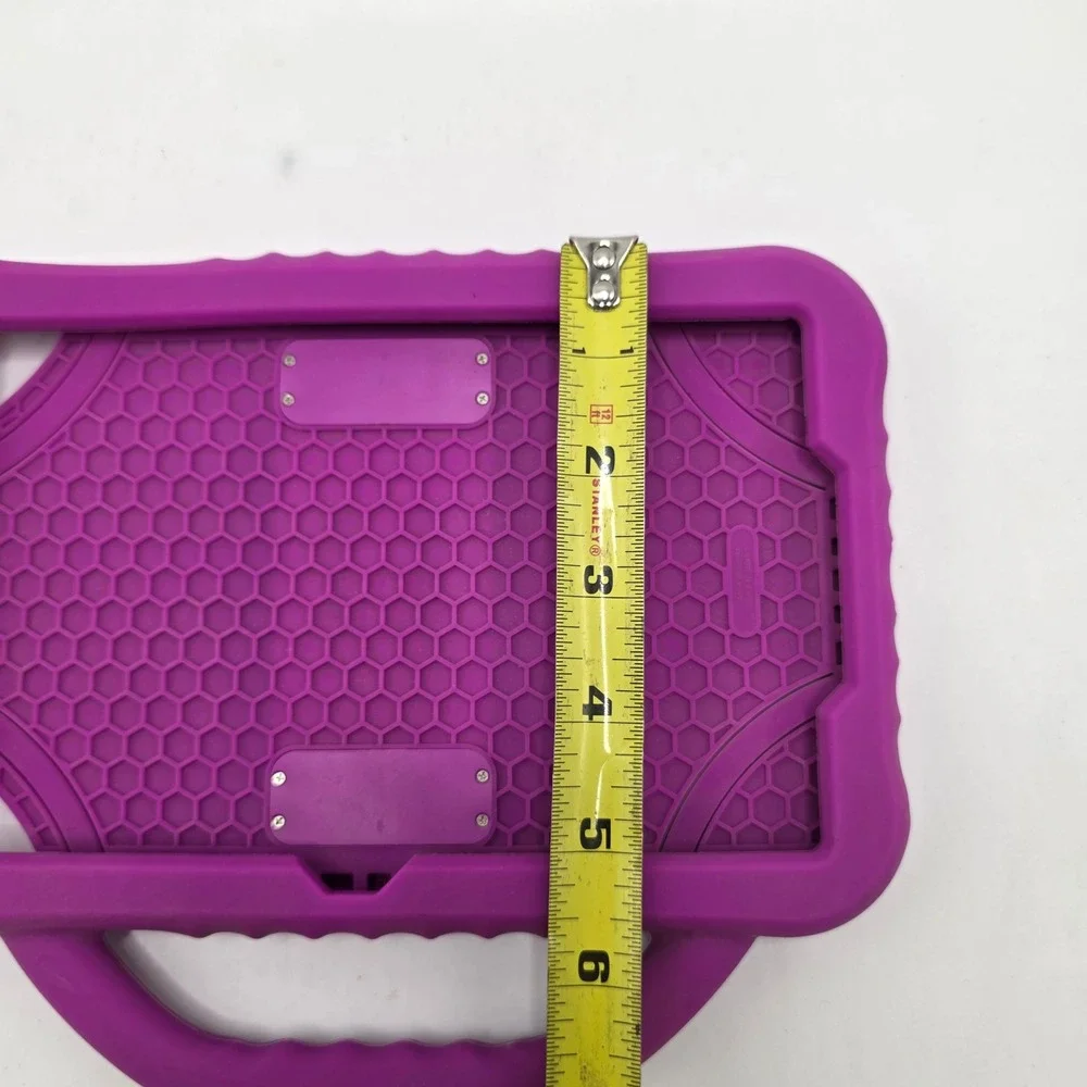 Tablet Case Purple Kids Shockproof Handle Kickstand 7-8 Inch Cover